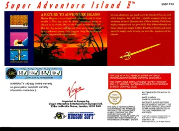 Super Adventure Island II (Europe) box cover back